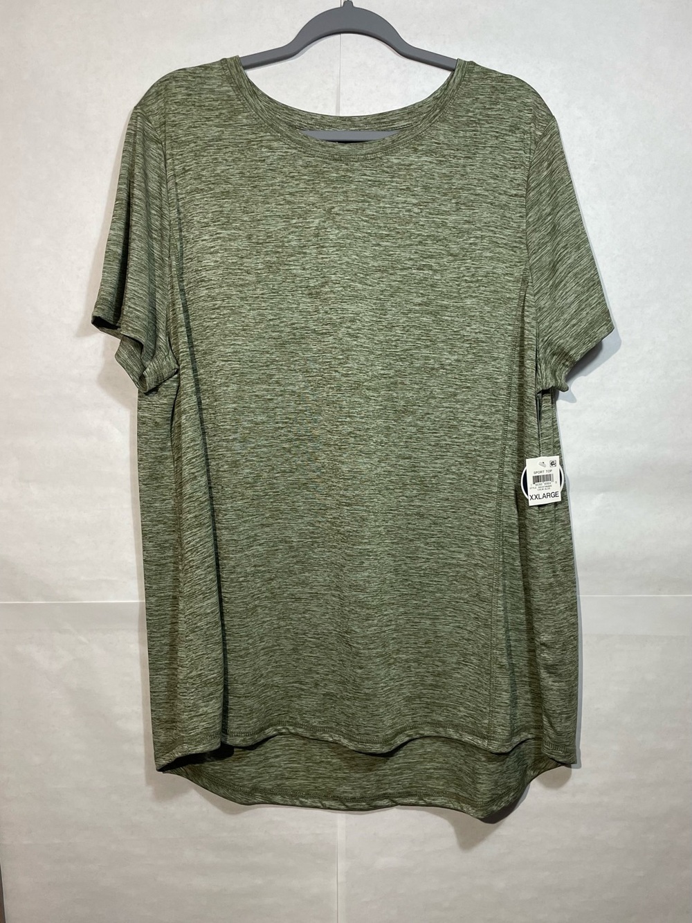 NWT Karen Scott Sport XXL Short Sleeve Crew Neck Tee Calm Aloe